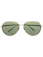 Linda Farrow lunettes de soleil teintées à monture pilote - Argent