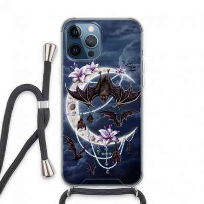Vleermuizen Maan: iPhone 13 Pro Max Transparant Hoesje met koord