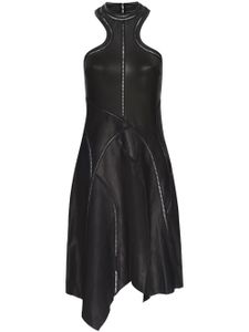 RTA robe asymétrique en cuir - Noir