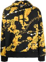 Versace Jeans Couture baroque-print cotton hoodie - Noir - thumbnail