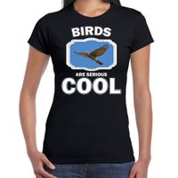 Dieren vliegende havik roofvogel t-shirt zwart dames - birds are cool shirt Dieren vliegende havik roofvogel t-shirt zwart dames - birds are cool shirt