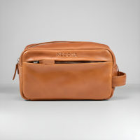 Alpha Apex Leren Toilettas Bruin - Luxe Toilettas van Leer | NEGOTIA