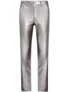 Karl Lagerfeld Jeans pantalon évasé à patch logo - Argent