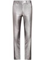 Karl Lagerfeld Jeans logo-patch flared trousers - Argent