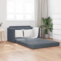 Vouwsofa Bed Donkergrijs 124 x 71 x 78 cm Fluweel