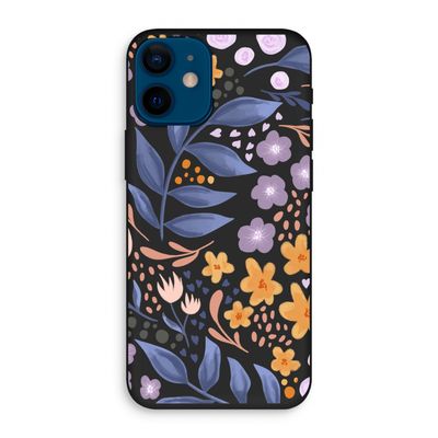 Flowers with blue leaves: iPhone 12 mini Biologisch afbreekbaar hoesje