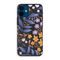 Flowers with blue leaves: iPhone 12 mini Biologisch afbreekbaar hoesje