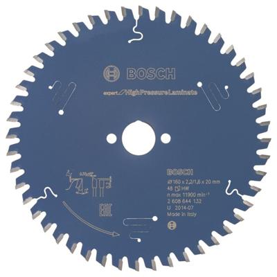 Bosch cirkelzaagblad - Laminaat/HPL/Trespa - 160x20x2.2mm - 48 tands