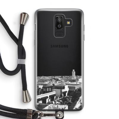 Marrakech Skyline : Samsung Galaxy J8 (2018) Transparant Hoesje met koord