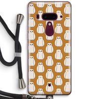Uilen: HTC U12+ Transparant Hoesje met koord