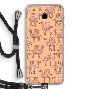 Kameel: Samsung Galaxy J4 Plus Transparant Hoesje met koord