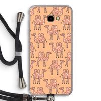 Kameel: Samsung Galaxy J4 Plus Transparant Hoesje met koord