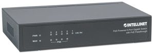 Intellinet PoE-Powered 5x Gigabit Gigabit Ethernet (10/100/1000) Power over Ethernet (PoE) Zwart