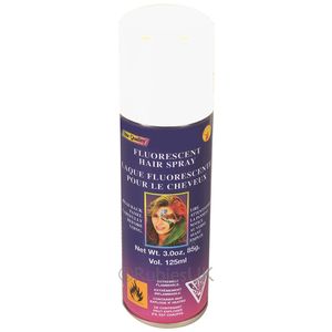 Haarverf/haarspray - wit - spuitbus - 125 ml - Carnaval