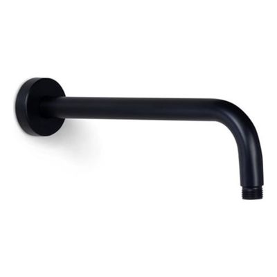 Douchearm Blue Label Brondby | 30 cm | Wandmontage | Messing | Rond | Zwart mat