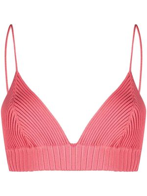 AMBUSH soutien-gorge en maille nervurée - Rose