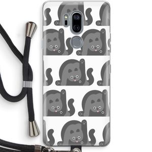 Cats: LG G7 Thinq Transparant Hoesje met koord
