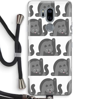 Cats: LG G7 Thinq Transparant Hoesje met koord
