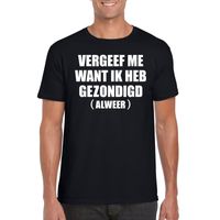 Vergeef me ik heb gezondigd heren T-shirt zwart