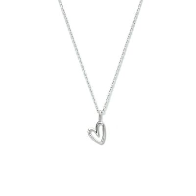Ketting Hart-Anker zilver 0,9 mm 41-45 cm
