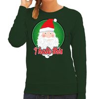 Foute Kersttrui I hate this groen voor dames