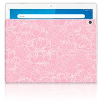 Lenovo Tab M10 | Siliconen hoesje | White Flowers