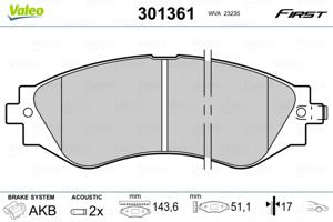 Valeo Remblokset 301361