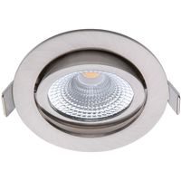 EcoDim - LED Spot - Inbouwspot - ED-10030 - 5W - Waterdicht IP54 - Dimbaar - Warm Wit 2700K - Mat Nikkel - Aluminium - Rond - Kantelbaar - thumbnail