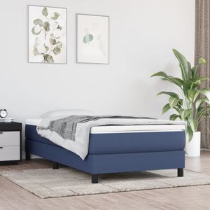 Boxspringframe stof blauw 90x190 cm