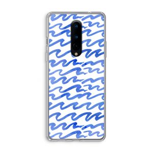 Blauwe golven: OnePlus 8 Transparant Hoesje
