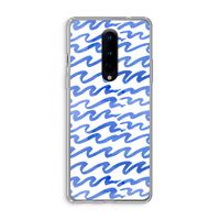 Blauwe golven: OnePlus 8 Transparant Hoesje