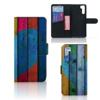 OPPO A91 | Reno3 | Book Style Case | Wood Heart - Cadeau voor je Vriend