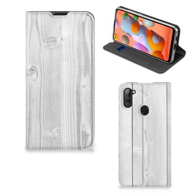 Samsung Galaxy M11 | A11 Book | Wallet Case | White Wood