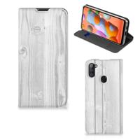 Samsung Galaxy M11 | A11 Book | Wallet Case | White Wood