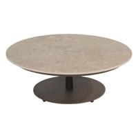 4SO Boaz koffietafel met ceramisch blad 80 cm rond centrale poot Terre