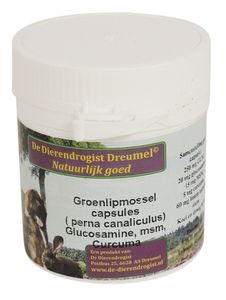 DIERENDROGIST GROENLIPMOSSEL MET GLUCOSAMINE / MSM / CURCUMA 50 ST