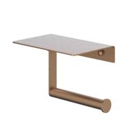 IVY Toiletrolhouder met Planchet - Geborsteld Mat Koper PVD