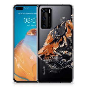 Hoesje maken Huawei P40 Watercolor Tiger