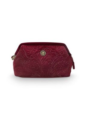Pip Studio Pip Studio Cooper Cosmetic Purse Small Velvet Quiltey Days Red 19x12x8.5 cm