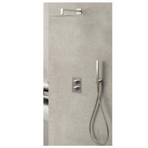 Inbouw Regendouche Set Sanimex Design Giulini Thermostatisch Vierkante Hoofddouche Chroom