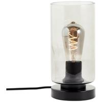 Brilliant TafellampjeMesmer zwart met smoke glas - 92751/06