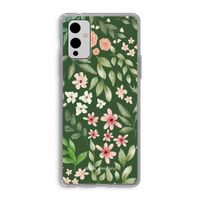 Botanical green sweet flower heaven: OnePlus 9 Transparant Hoesje