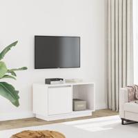 Tv-meubel 74x35x44 cm massief grenenhout wit