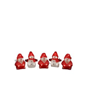 Konstsmide 6254-103 Acryl figuur Energielabel: G (A - G) Sneeuwpoppen Set van 5 stuks Warmwit LED Warm-wit