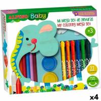 Verfset Alpino Baby Multicolour 36 Onderdelen (4 Stuks)