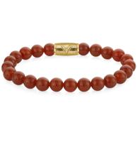 Rebel & Rose Danny Vera Red Agate Gold Bracelet - 8mm-L