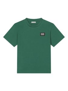 Dolce & Gabbana Kids t-shirt à plaque logo - Vert