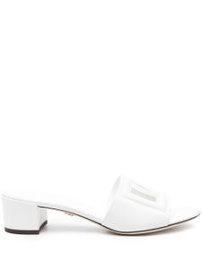 Dolce & Gabbana mules en cuir à découpes 50 mm - Blanc