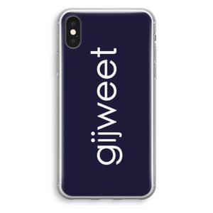 Gijweet: iPhone X Transparant Hoesje