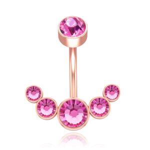 LGT JWLS Piercing in Anker vorm - Roze Kristal